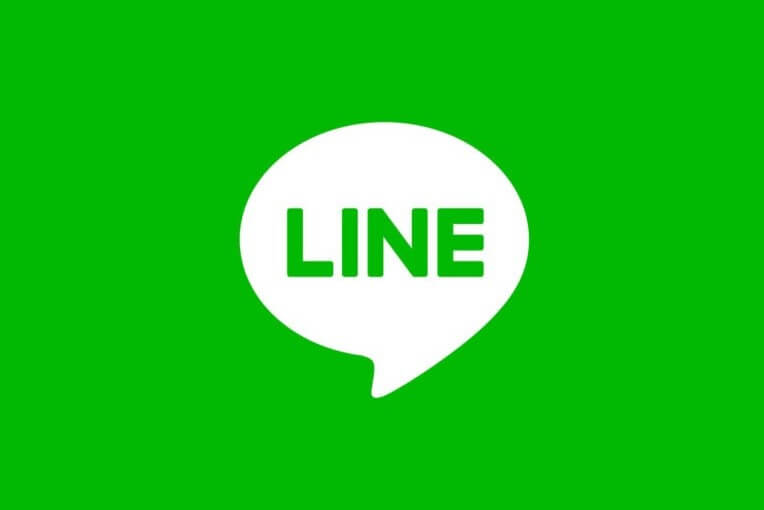 緑色の背景にLINEロゴが表示されたチャットバブルアイコン