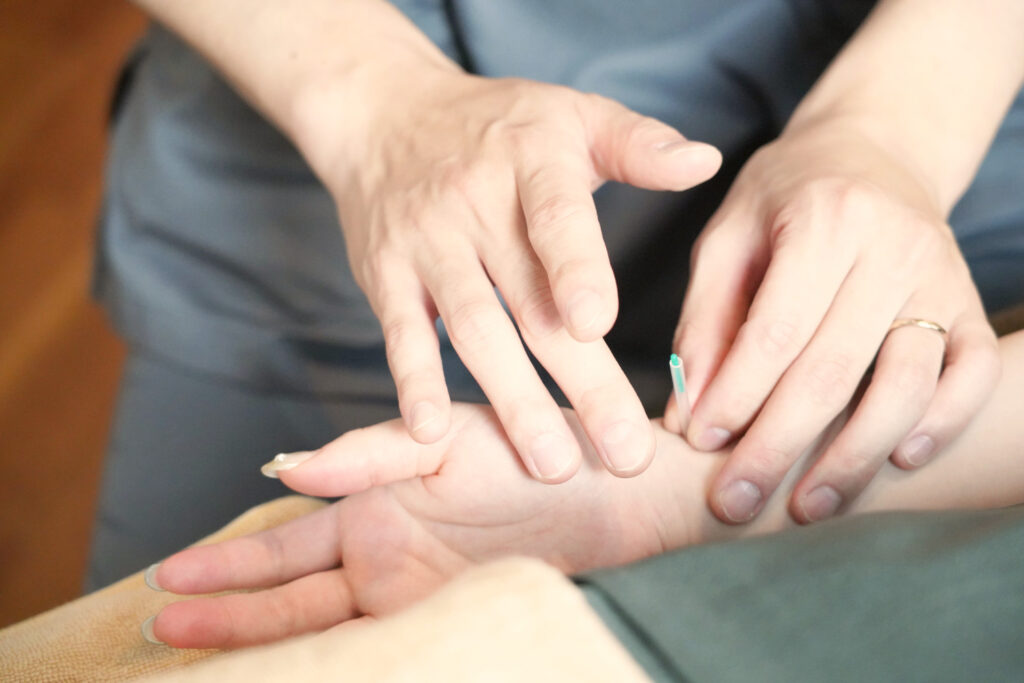 鍼の様子